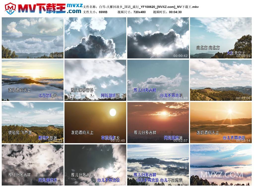 白雪-大雁回故乡_国语_流行_YF100620